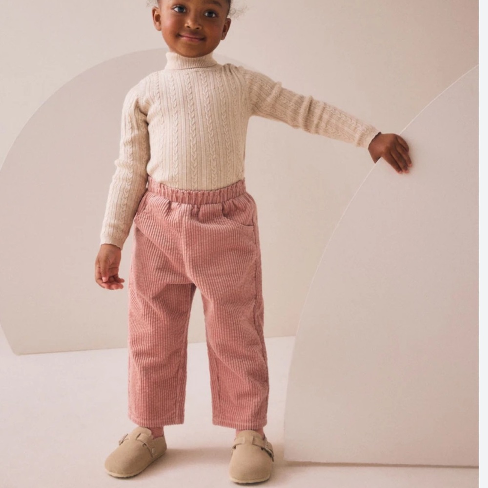 NWT | Next | Pink Corduroy Pull-On Pants | 5-6years